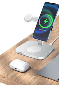Bezdrátová nabíječka COTECi WS-36 MagSafe 3v1 stříbrná

 obrázek produktu 4 z 5