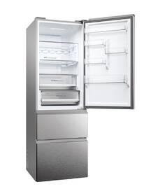 Chladnička s mrazničkou Haier HTW5618CNMG stříbrná barva
