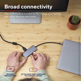 USB Hub Trust DALYX, 6-in-1 USB-C Multi-Port stříbrný

 obrázek produktu 9 z 11
