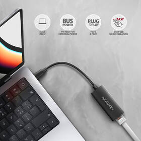 Síťová karta Axagon USB-C 3.2 Gen 1 - Gigabit, Realtek 8153 černá

 obrázek produktu 2 z 2