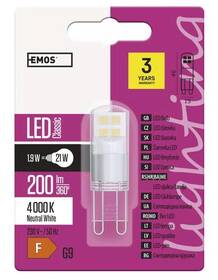 Žárovka LED EMOS 1,9W, G9, neutrální bílá 

 obrázek produktu 2 z 2