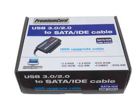 Adaptér PremiumCord USB 3.0 - SATA adaptér s kabelem, napájecí adaptér 

 obrázek produktu 3 z 3