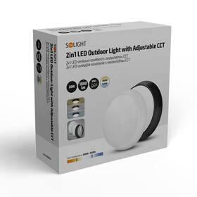 Venkovní svítidlo Solight 3CCT, 15/18/20W, 1800lm, 22cm, 2v1 černé/bílé

 obrázek produktu 6 z 6