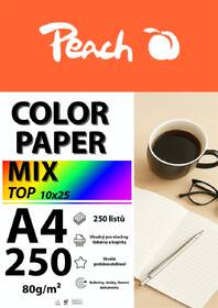 Papíry do tiskárny Peach Color A4 MIX TOP 10x 25  listů 

 obrázek produktu 2 z 2