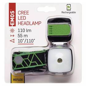 Čelovka EMOS P3535, CREE + SMD LED, 110 lm, 55 m, Li-Pol 850 mAh 

 obrázek produktu 9 z 11