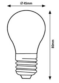 Žárovka LED Rabalux Filament E27 G45, 2W, 470lm, 4000K 

 obrázek produktu 2 z 2