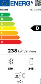 Chladnička s mrazničkou Hisense RB645N4BFD černá barva
