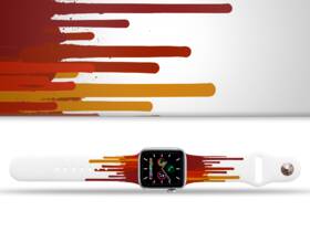 Řemínek Mi-Band na Apple Watch 38/40/41 mm - motiv Barvy podzimu, bílý 

 obrázek produktu 1 z 3