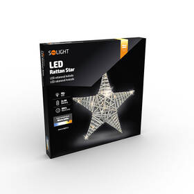 LED dekorace Solight ratanová hvězda, 40x LED, 2xAA, 40cm 

 obrázek produktu 6 z 6