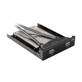 Adaptér AKASA pro 2,5" SSD/HDD, 2x USB 3.0 do 3,5" 
