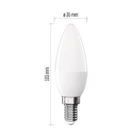 Žárovka LED EMOS Classic Candle, 6,5 W, 806lm, E14, neutrální bílá 

 obrázek produktu 8 z 13