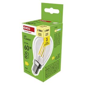Žárovka LED EMOS Filament mini globe, 5,9W, 806lm, E14, teplá bílá 

 obrázek produktu 2 z 3