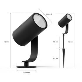 Venkovní svítidlo Philips Lily White and Color Ambiance Spot černé

 obrázek produktu 3 z 7