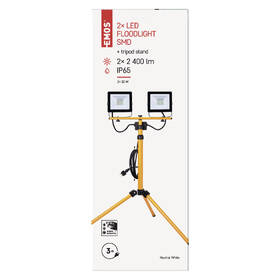 Reflektor EMOS Hobby Slim, 2x 30W, trojnožka černý/žlutý

 obrázek produktu 2 z 2