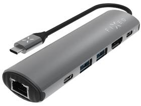 USB Hub FIXED USB-C FIXED HUB Pro, pro notebooky a tablety šedý

 obrázek produktu 1 z 11