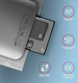 Čtečka paměťových karet Axagon CRE-S3 USB-A SUPERSPEED 3-slot & lun SD/microSD/CF, UHS-II tmavě šedá

 obrázek produktu 3 z 5
