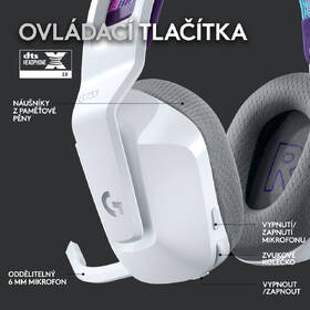 Headset Logitech G733 Lightspeed Wireless RGB bílá barva
