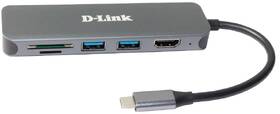 USB Hub D-Link 6v1 z USB-C na HDMI se čtečkou SD/microSD karet a funkcí Power Delivery šedý

 obrázek produktu 1 z 2
