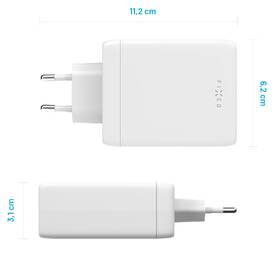 Nabíječka do sítě FIXED GaN 1x USB, 3x USB-C PD, 100W bílá

 obrázek produktu 4 z 10