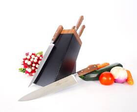 Sada kuchyňských nožů Lion Sabatier 664284, 5 ks + blok černá/dřevo

 obrázek produktu 1 z 4