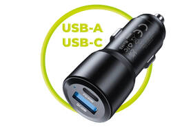Adaptér do auta Mobile Origin 1x USB-A/1x USB-C 60W černý

 obrázek produktu 4 z 11