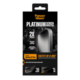 Tvrzené sklo PanzerGlass Platinum na Apple iPhone 18 Pro/17 Pro s bezprašným instalačním boxem černé

 obrázek produktu 5 z 6