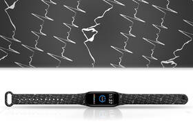 Řemínek Mi-Band na Xiaomi Mi Band 3/4 - motiv Horalovo srdce, černý 

 obrázek produktu 1 z 3