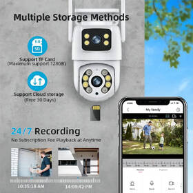 IP kamera IMMAX NEO LITE SMART Security DOUBLE , 355° 90°, Wi-Fi, Tuya bílá

 obrázek produktu 9 z 12
