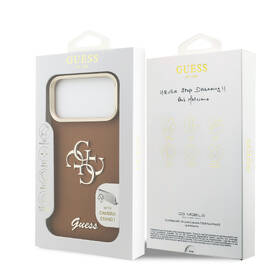 Kryt na mobil Guess PU Grained 4G Logo Stand Camera Frame na Apple iPhone 17 Pro Max hnědý

 obrázek produktu 7 z 7