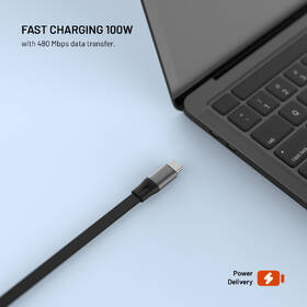 Kabel FIXED navíjecí USB-C/USB-C, 1 m, PD 100W, 480Mbps šedý

 obrázek produktu 4 z 7