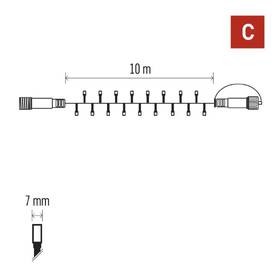 LED řetěz EMOS CHAIN 100LED, IP44, CW/CW FL (10m) černý

 obrázek produktu 7 z 8