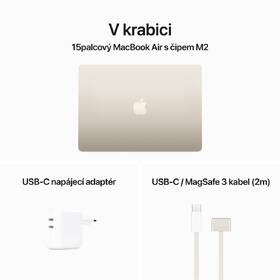 Notebook Apple 15" M2 10-GPU 8GB 256GB - Starlight CZ 
