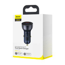 Adaptér do auta Baseus 1x USB, 1x USB-C, 65W šedý

 obrázek produktu 7 z 7