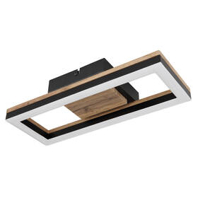 Stropní svítidlo GLOBO Beatrix 12 W, obdélníkové černé/dřevo

 obrázek produktu 1 z 3