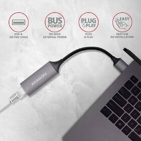 Síťová karta Axagon USB-A 3.2 Gen 1 - Gigabit Ethernet šedá

 obrázek produktu 2 z 6