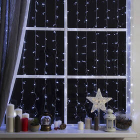 Vánoční osvětlení ColorWay vnitřní, 300 LED, 3× 3m, 220–240V AC, studená bílá 

 obrázek produktu 3 z 18