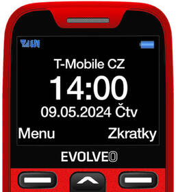 Mobilní telefon Evolveo EasyPhone XR červená barva
