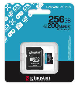 Paměťová karta Kingston MicroSDXC 256GB U3 UHS-I (200R/160W) + adaptér 

 obrázek produktu 4 z 4