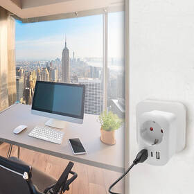 Cestovní adaptér Solight USA USB A+C pro použití ve Spojených státech, typ B bílý

 obrázek produktu 5 z 5