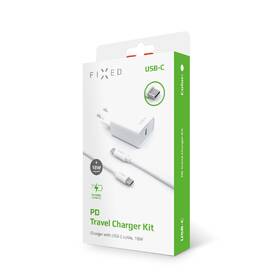 Nabíječka do sítě FIXED USB-C PD, 18W + USB-C kabel 1m bílá

 obrázek produktu 2 z 2