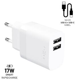Nabíječka do sítě FIXED 17W Smart Rapid Charge, 2x USB + USB-C kabel 1m bílá

 obrázek produktu 1 z 7