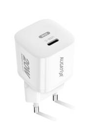 Nabíječka do sítě Aligator Power Delivery 20W, USB-C + kabel pro Apple bílá

 obrázek produktu 3 z 5