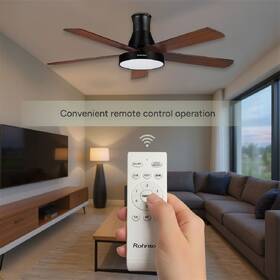 Ventilátor stropní Rohnson R-8155 černý/hnědý

 obrázek produktu 4 z 11