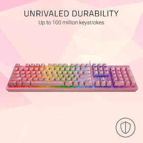 Klávesnice Razer Huntsman V2 Tenkeyless (Red Switch) - Quartz - US Layout růžová

 obrázek produktu 2 z 9