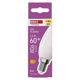 Žárovka LED EMOS Classic Candle, 6,5 W, 806lm, E14, teplá bílá 

 obrázek produktu 3 z 13