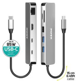 Dokovací stanice PORT CONNECT 9v1 USB-C, 1x 4K, 85W PD stříbrná

 obrázek produktu 6 z 8