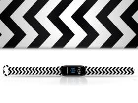 Řemínek Mi-Band na Xiaomi Mi Band 3/4 - motiv Cikcak pruhy, bílý 

 obrázek produktu 1 z 3