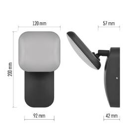 Nástěnné svítidlo EMOS Nika, ZGE014L, zahradní, 12,5 W, IP44, teplá bílá antracitové

 obrázek produktu 8 z 8
