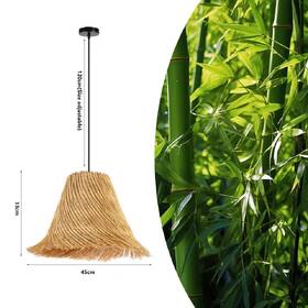 Závěsné svítidlo IMMAX BOHO NATURALEZA, D45cm, E27, přírodní ratan černé/hnědé

 obrázek produktu 2 z 5