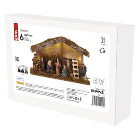 LED dekorace EMOS 6 LED betlém, 17 cm, 2x AA, vnitřní, teplá bílá 

 obrázek produktu 5 z 5